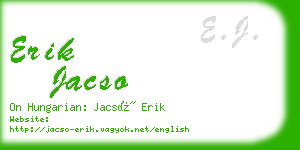 erik jacso business card